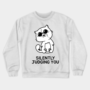 Silently judging cat Crewneck Sweatshirt